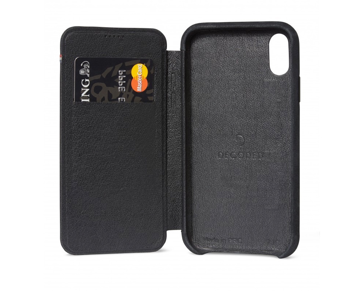 Decoded - Slim Leather Wallet Case för iPhone XS Max - Svart