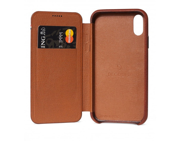 Decoded - Slim Leather Wallet Case för iPhone XR - Brun