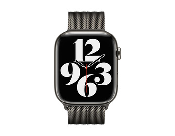 Apple Watch Armband Grafit Milanese Loop 45mm