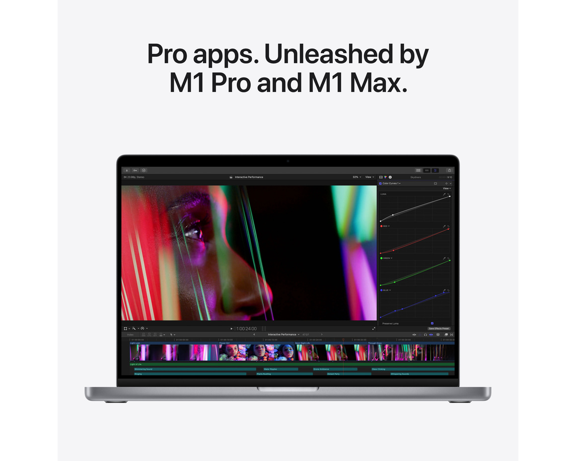 MacBook Pro 16 (2021) M1 Pro 10-Core CPU, 16-Core GPU/32GB/4TB SSD - Rymdgrå