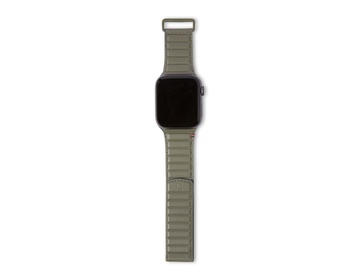 Decoded - Leather Magnetic Traction Strap Olive 42/44/45 mm