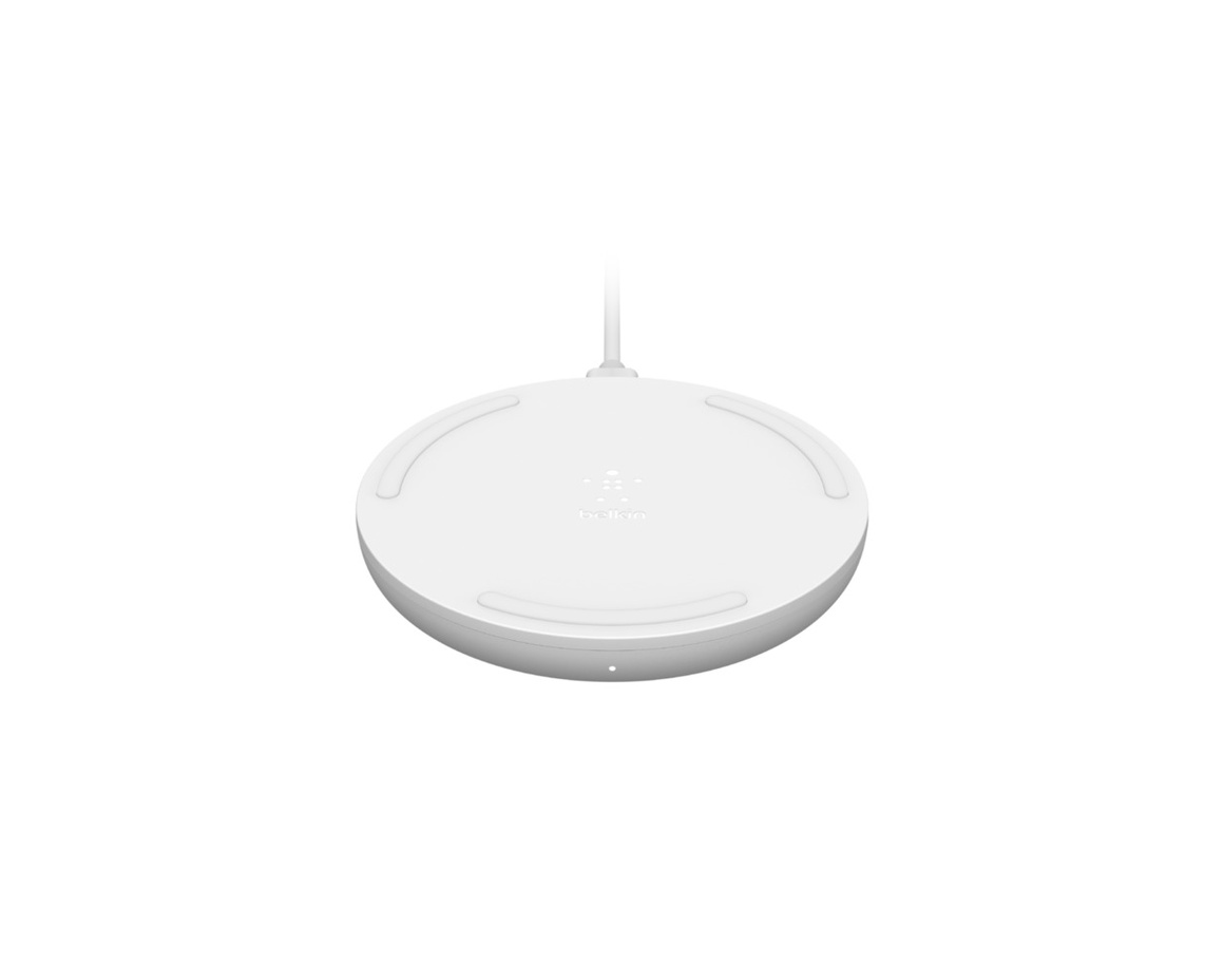 Belkin - Trådlös Qi-laddare 10W inkl nätdadapter och USB Micro kabel, Pad, Vit