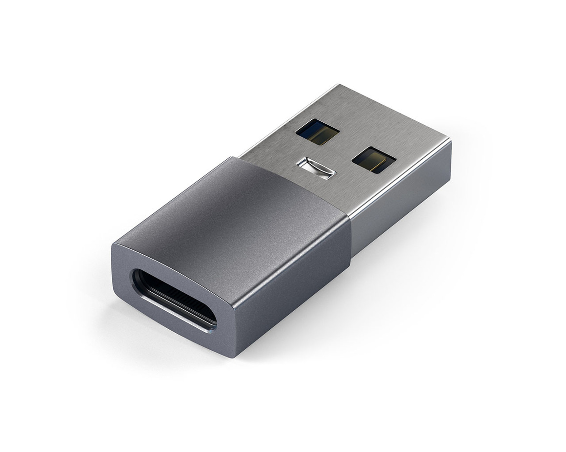 Satechi USB-A Till USB-C Adapter Rymdgrå