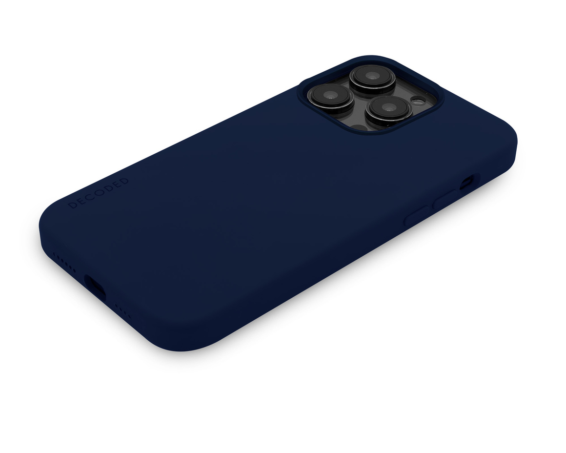 Decoded AntiMicrobial Silicone Backcover iPhone 14 Pro Navy Peon