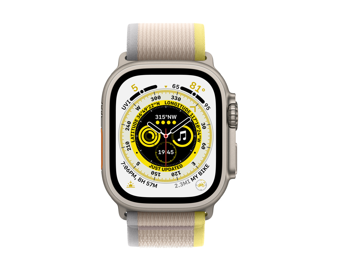 Apple Watch 49mm Terrängloop Gul/Beige S/M
