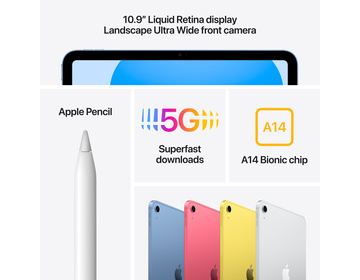 Apple iPad 10.9 (2022) Wifi + Cellular 256 GB Gul