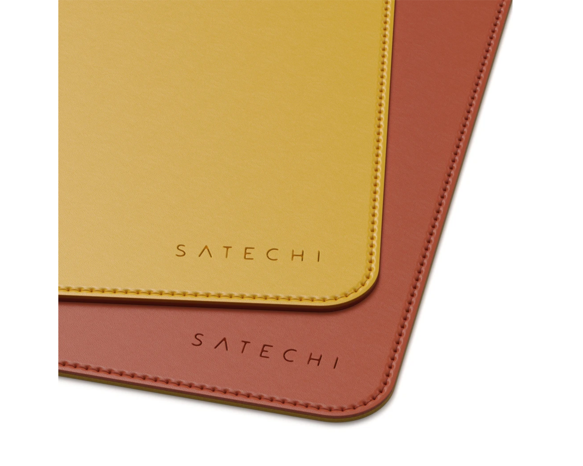 Satechi Eco-Leather Dubbelsidig Deskmate Gul/Orange