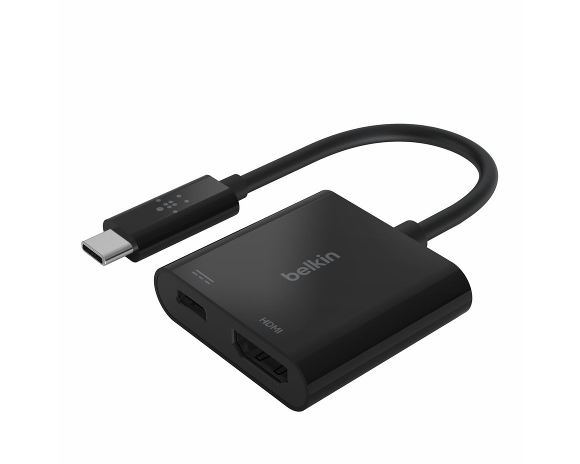 Belkin USB-C till HDMI adapter med USB-C 60W PD laddningsport