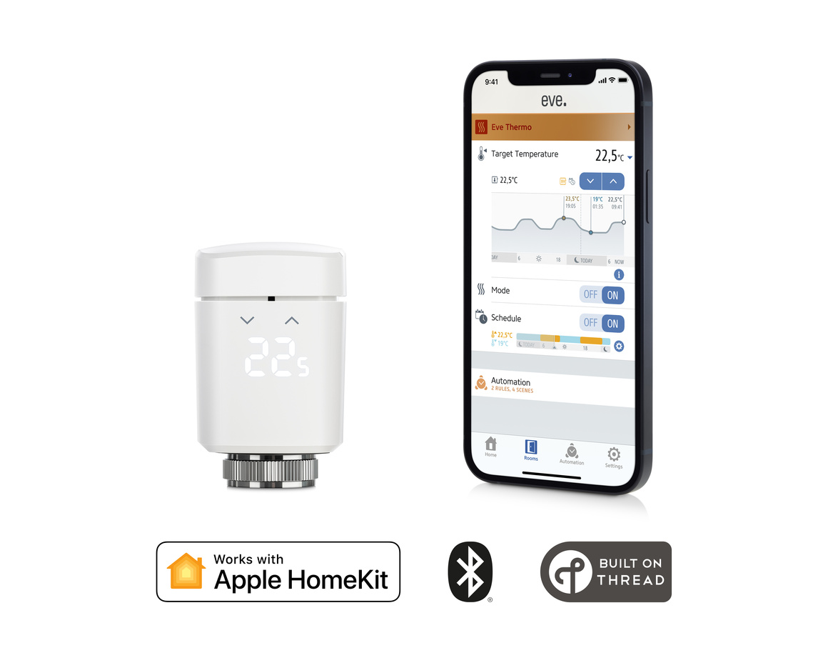 Eve - Thermo Thermostatic Radiator Valve (2020) HomeKit 2 Pack