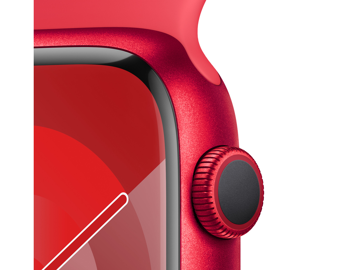 Apple Watch Series 9 Aluminiumboett (PRODUCT)RED 45mm GPS M/L