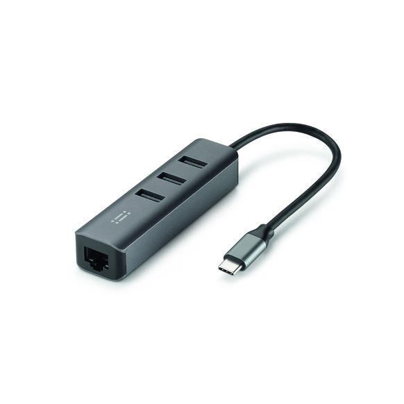 C&C - Link USB-C Hub med 3 USB-A-portar och Ethernet-port