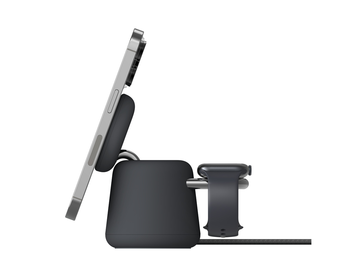 Belkin BoostCharge Pro 2-i-1 Laddningsdocka med MagSafe - Charcoal